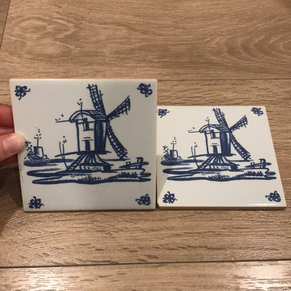 2 decorative tiles made in Belgium - Picture 2 of 4